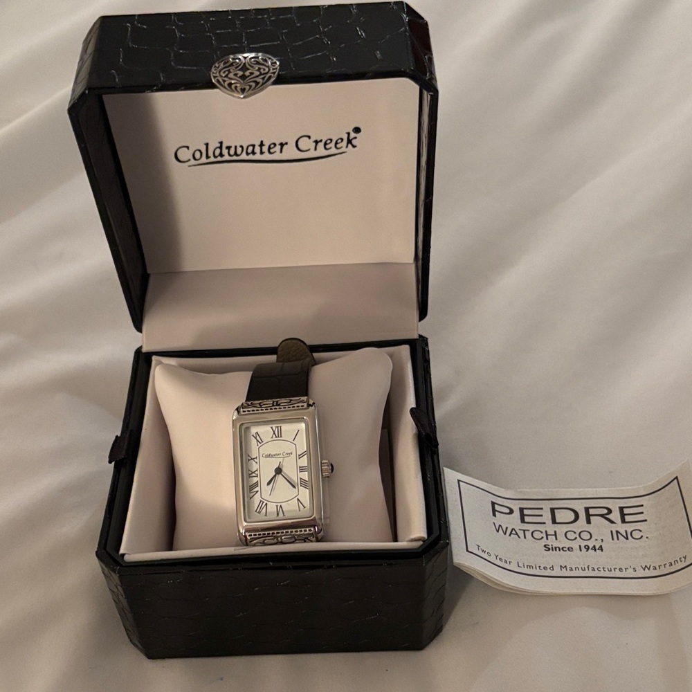 Coldwater Creek Rectangular Silver Watch NWT - image 1